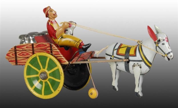 MARX TIN WIND-UP HEE-HAW BALKY MULE TOY.          