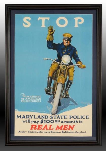 MARYLAND STATE POLICE RECRUITING POSTER.          