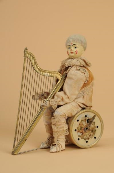 CLOWN MUSICIAN WITH HARP                          
