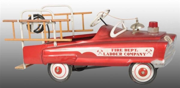 PRESSED STEEL GARTON FIRE LADDER CO. PEDAL CAR TOY