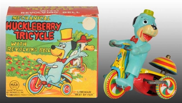 LINEMAR HUCKLEBERRY HOUND TRICYCLE TOY.           