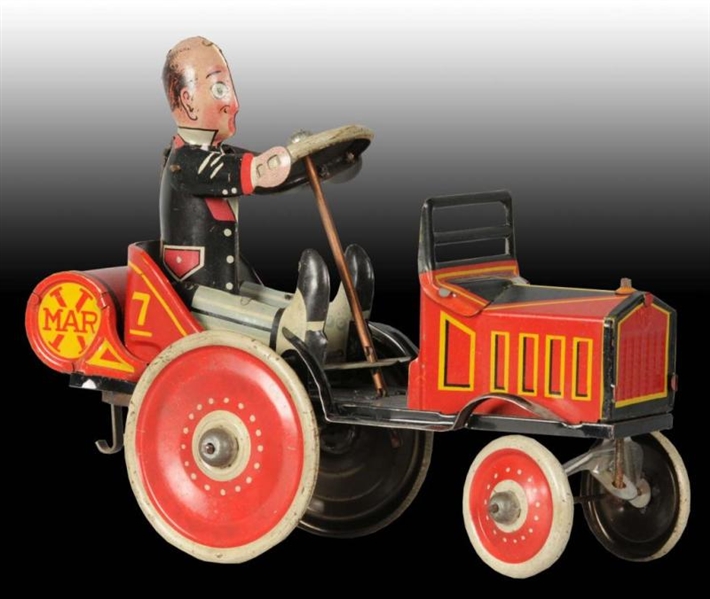 MARX TIN WIND-UP COO COO TOY CAR.                 