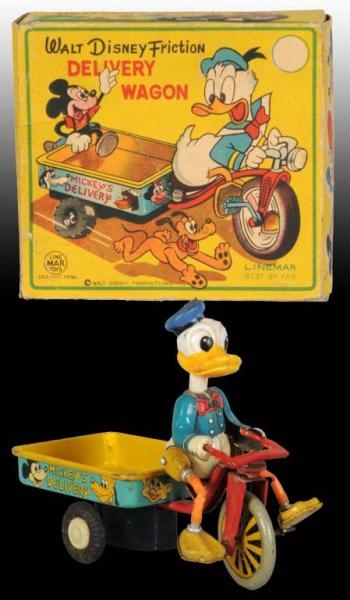 LINEMAR DISNEY DONALD DUCK DELIVERY WAGON IN O/B  
