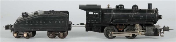 LIONEL O-GAUGE #1663 SWITCHER ENGINE & TENDER.    