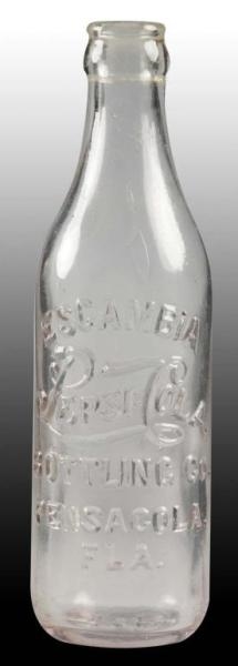 PEPSI COLA ESCAMBIA STRAIGHT-SIDED BOTTLE.        