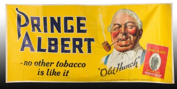 LARGE PRINCE ALBERT TOBACCO CANVAS BANNER.        