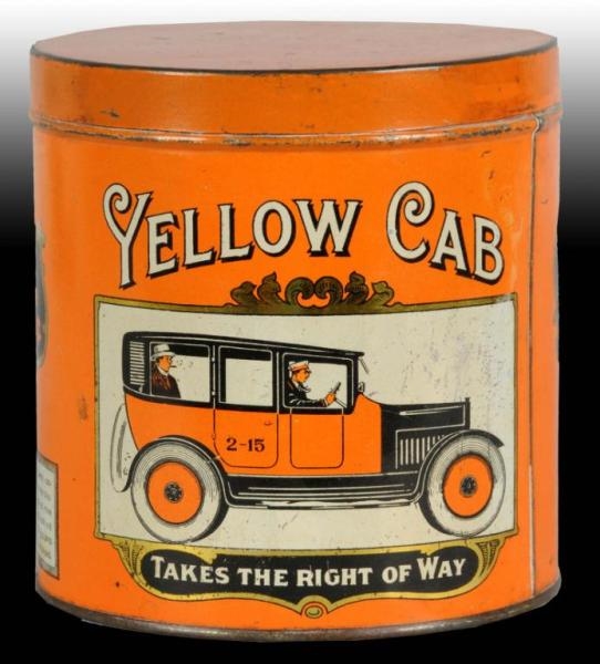 YELLOW CIGAR CANISTER.                            
