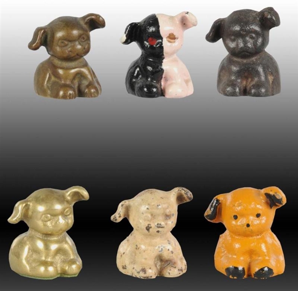 LOT OF 6: PUPPO DOG PAPERWEIGHTS.                 