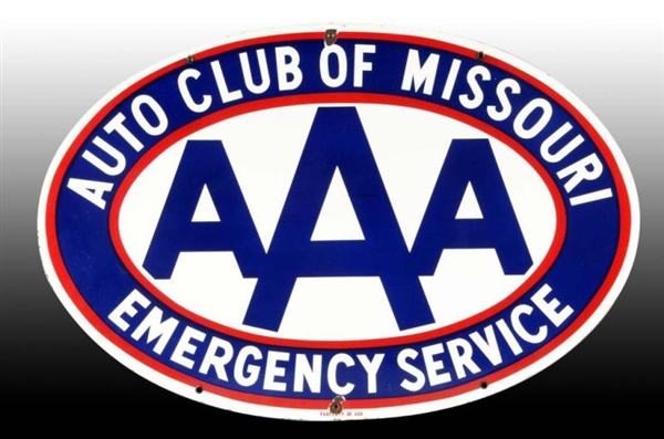 PORCELAIN AAA SIGN FROM MISSOURI.                 