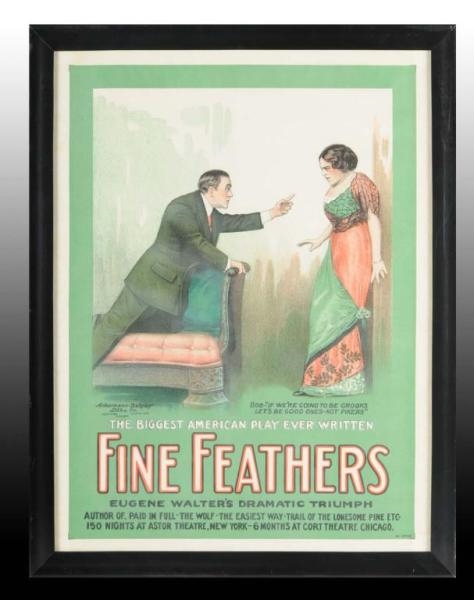 FINE FEATHERS PAPER LITHO PLAY POSTER.            