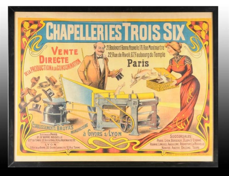 TURN OF THE CENTURY FRENCH MAGIC SHOW POSTER.     