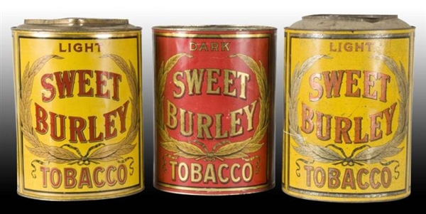 LOT OF 3: ASSORTED COUNTRY STORE TOBACCO BINS.    