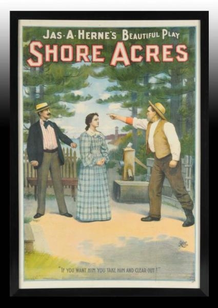 SHORE ACRES LARGE PAPER LITHO PLAY POSTER.        