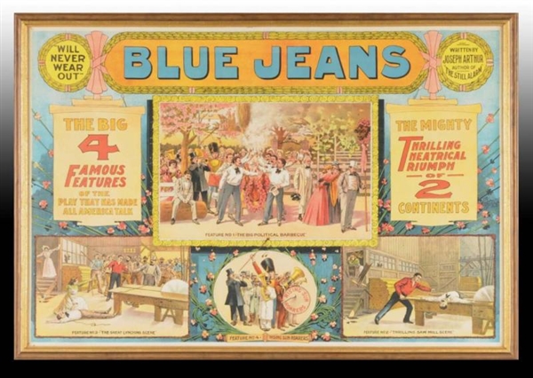 BLUE JEANS LARGE PAPER LITHO PLAY POSTER.         