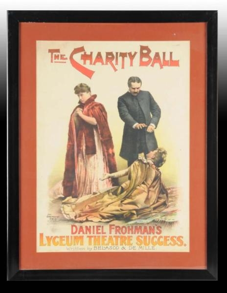 THE CHARITY BALL PAPER LITHO PLAY POSTER.         