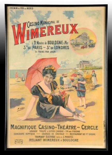FRENCH CASINO AD POSTER.                          