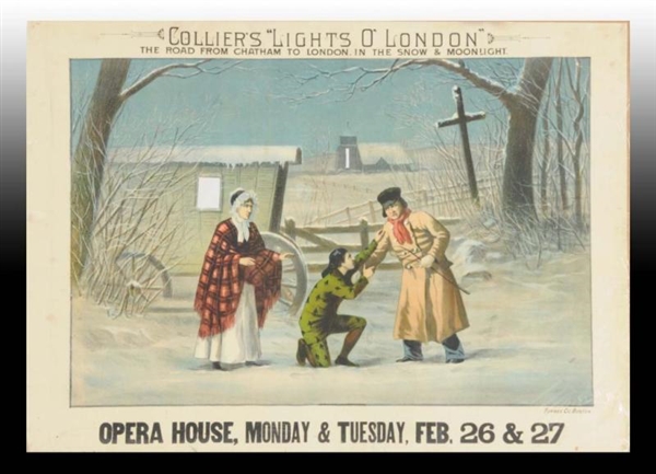 COLLIERS LIGHTS O LONDON PAPER LITHO POSTER.    