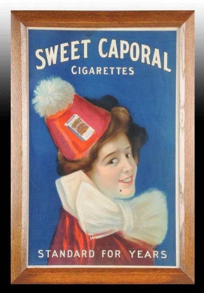 1909 SWEET CAPORAL CIGARETTES POSTER.             