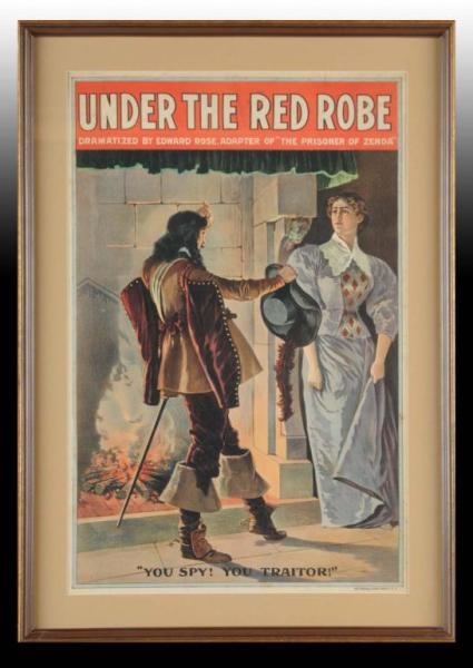 UNDER THE RED ROBE PAPER LITHO PLAY POSTER.       