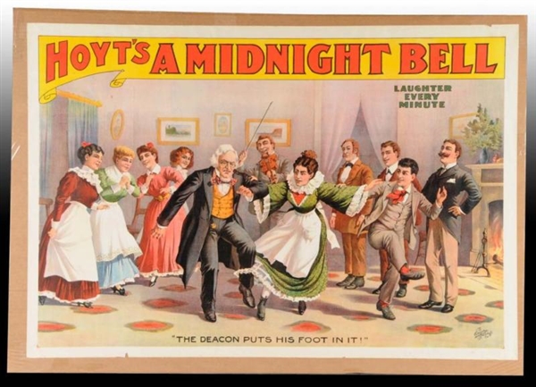 A MIDNIGHT BELL PAPER LITHO THEATRE POSTER.       