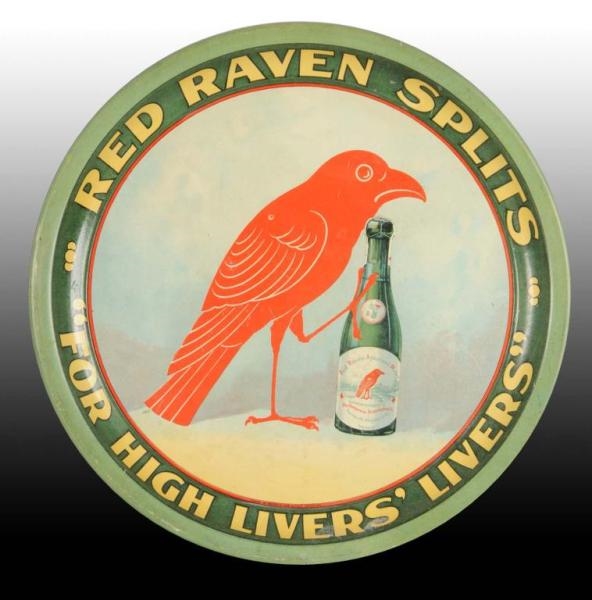 RED RAVEN SERVING TRAY.                           