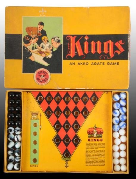 KINGS AKRO AGATE MARBLE GAME.                     