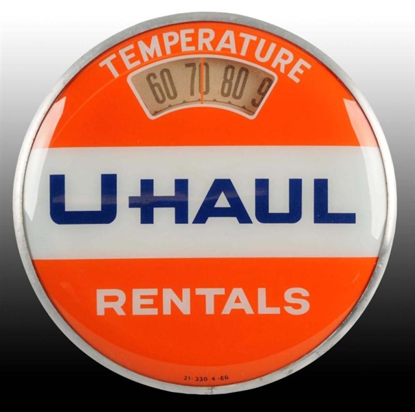 UHAUL GLASS SCALE-TYPE THERMOMETER.               