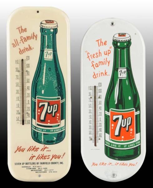 LOT OF 2: 7UP THERMOMETERS.                       