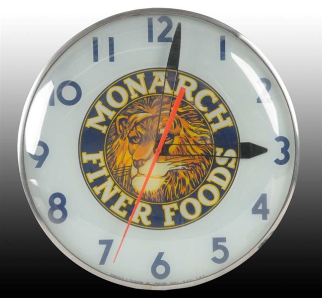 TELECHRON LIGHT-UP CLOCK FOR MONARCH FOODS.       