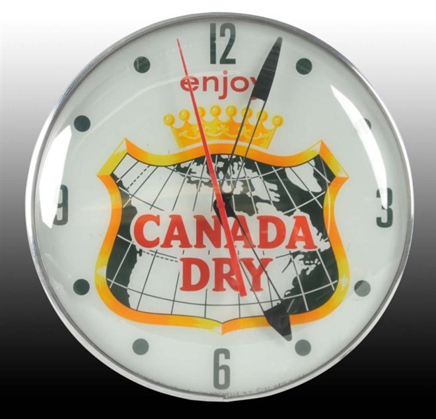 CANADA DRY PAM ELECTRIC LIGHT-UP CLOCK.           