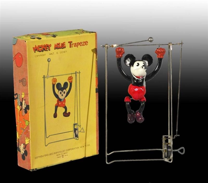DISNEY MICKEY MOUSE TRAPEZE WIND-UP TOY IN O/B    