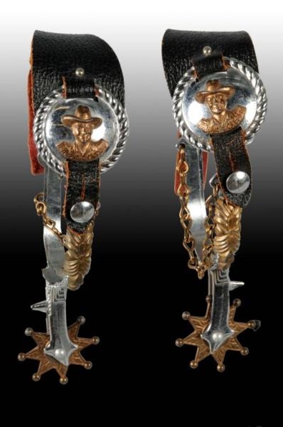 PAIR OF HOPALONG CASSIDY TOY SPURS.               