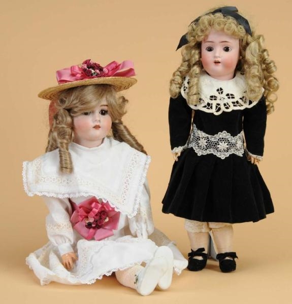 LOT: TWO GERMAN BISQUE DOLLS                      