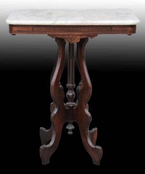 MARBLE TOP VICTORIAN  TABLE.                      