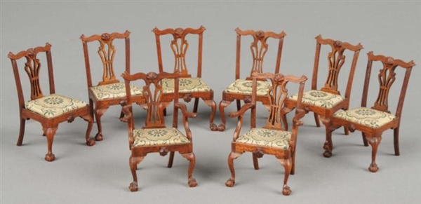 EIGHT BETTY VALENTINE CHIPPENDALE CHAIRS          