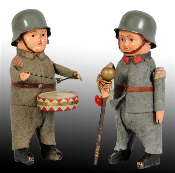 LOT OF 2: SCHUCO SOLDIER WIND-UP TOYS.            