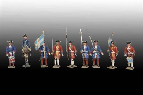 LOT OF 25: MIGNOT LOUIS XIV TOY SOLDIERS.         