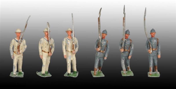 LOT OF 34: MIGNOT TOY SOLDIERS.                   