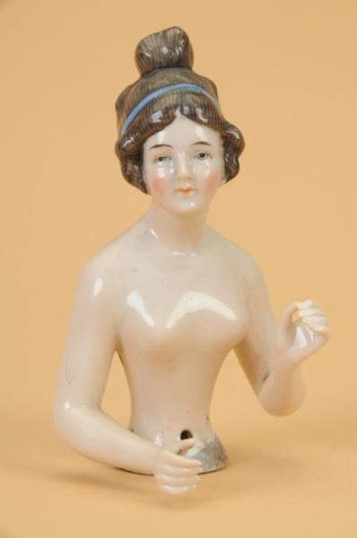 HALF DOLL LADY WITH BLUE BAND                     