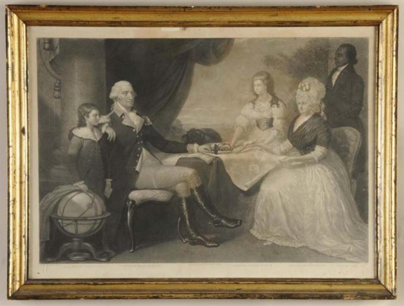 ENGRAVING OF THE WASHINGTON FAMILY AFTER SAVAGE.  