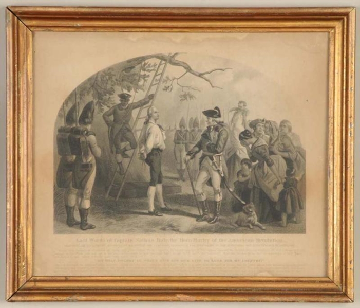 HENRY HOWE, ENGRAVING OF THE NATHAN HALE HANGING. 