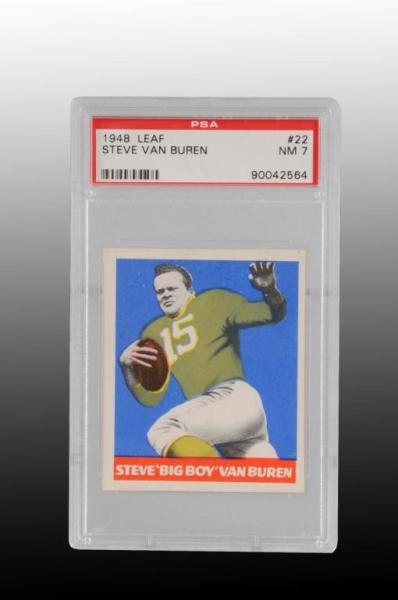1948 LEAF STEVE VAN BUREN ROOKIE FOOTBALL CARD.   