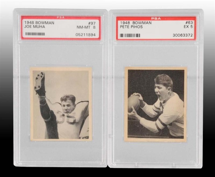 LOT OF 2: 1948 BOWMAN FOOTBALL CARDS.             