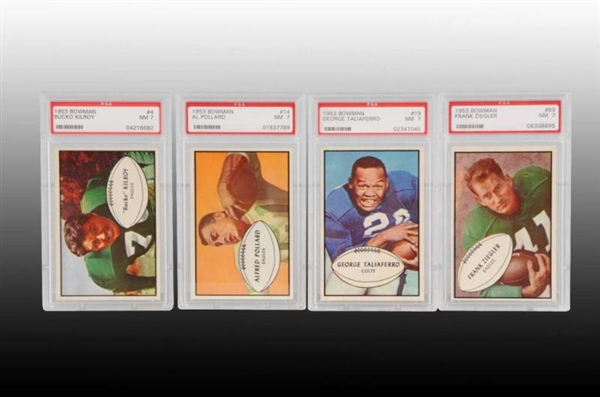 LOT OF 8: 1953 BOWMAN FOOTBALL CARDS.             