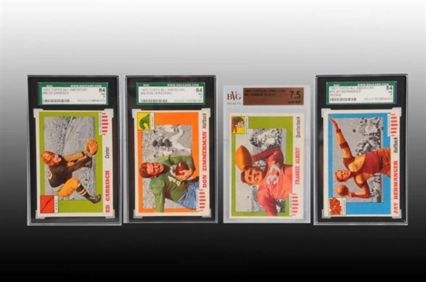 LOT OF 4: 1954 TOPPS ALL-AMERICAN FOOTBALL CARDS. 