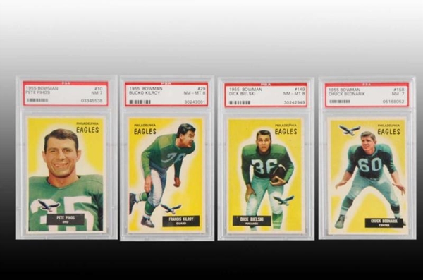 LOT OF 19: 1955 BOWMAN FOOTBALL CARDS.            