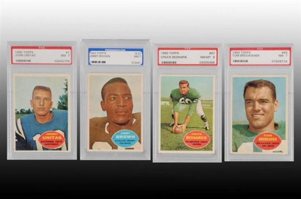 LOT OF 11: 1960 TOPPS FOOTBALL CARDS.             