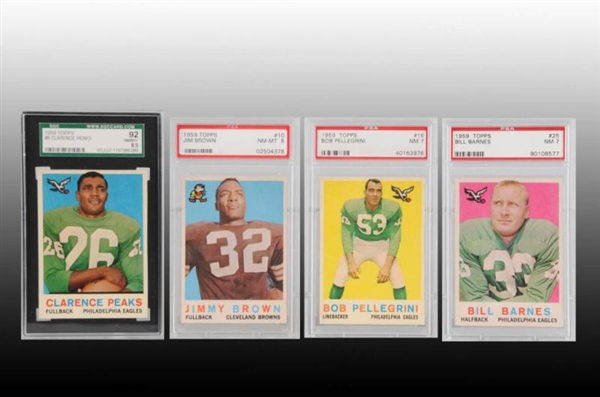 LOT OF 14: 1959 TOPPS FOOTBALL CARDS.             