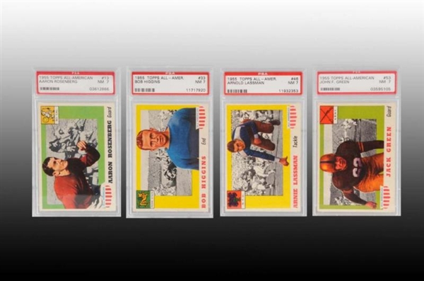 LOT OF 10: 1955 TOPPS ALL-AMERICAN FOOTBALL CARDS 