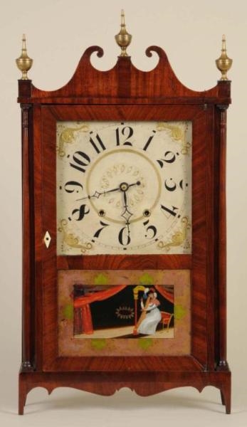 CONNECTICUT PILLAR & SCROLL CLOCK BY RILEY WHITING